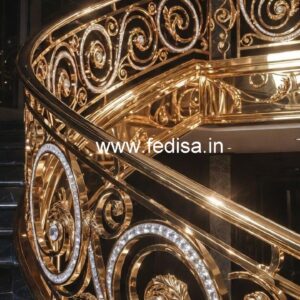 Premium Brass Crystal Railings for Apartments CR-5080