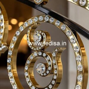 Premium Staircase Brass Crystal Railings CR-5083