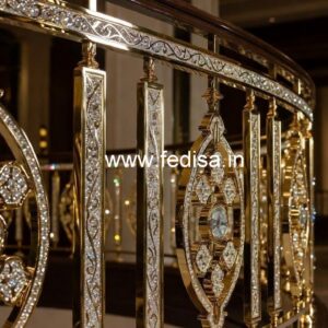 Designer Brass Crystal Railings for Duplex CR-5084
