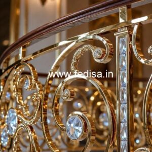 Elegant Brass Crystal Railings for Staircase CR-5085