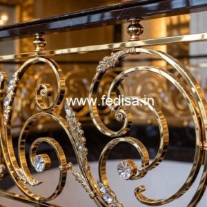 Luxury Stair Railings with Brass Crystal CR-5089