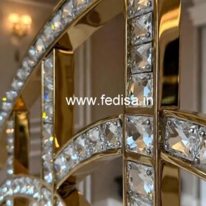 High-End Brass Crystal Railing For Villas