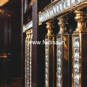 Designer Brass Crystal Railing for Luxury Homes CR-5097