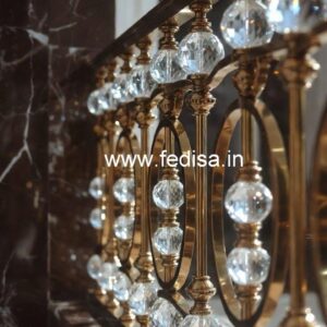 Luxury Brass Crystal Railings for Apartments CR-5101