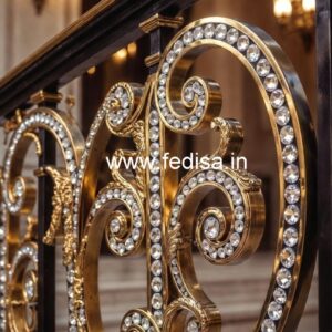 Elegant Brass Crystal Railings for Homes CR-5102