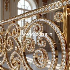 Elegant Brass Crystal Railings for Design CR-5106