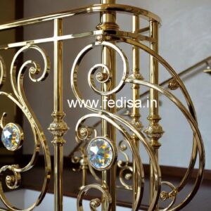 Designer Brass Crystal Railings for Modern Interiors CR-5110