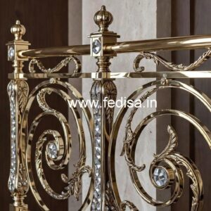 Stylish Brass Crystal Railings for Staircases CR-5115