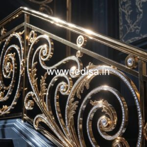 Designer Brass Crystal Railings for Luxury Villas CR-5119