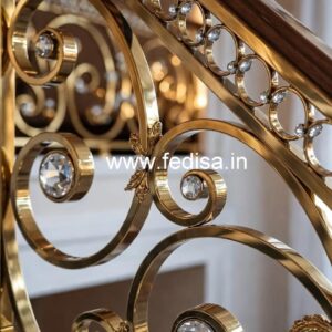 High-End Brass Crystal Staircase Railings CR-5123