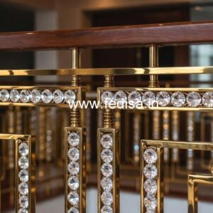 Luxury Brass Crystal Railings for Home Interiors CR-5126