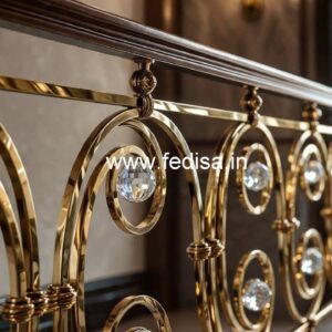 Premium Brass Crystal Railings for Homes CR-5127