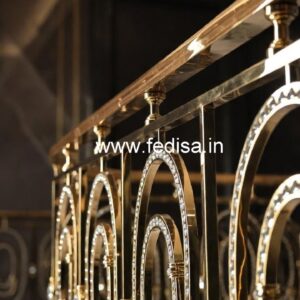 Elegant Brass Crystal Railings for Luxury Interiors CR-5128