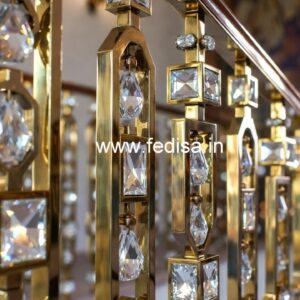 Designer Brass Crystal Railings for Interior Design CR-5130