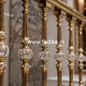 Designer Brass Crystal Railings for Interior Projects CR-5134