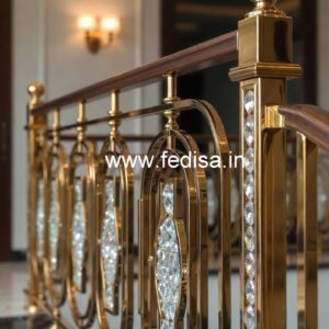 Designer Brass Crystal Railings for Luxury Interiors CR-5138