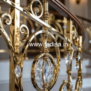 Designer Brass Crystal Railings for Grand Staircases CR-5146