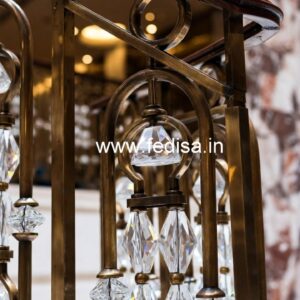Elegant Brass Crystal Railings for Architecture CR-5158