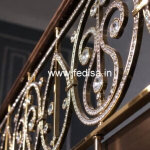 Luxury Brass Crystal Railings for Modern Living CR-5160