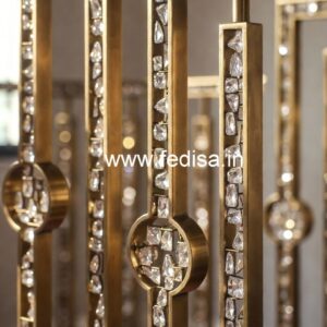 Premium Brass Crystal Railings for Classic Homes CR-5163