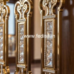 Elegant Brass Crystal Stair Railing Designs CR-5170