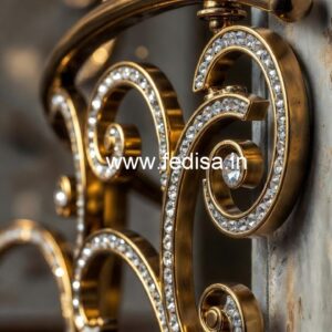 Premium Brass Crystal Railing Designs for Villas CR-5172