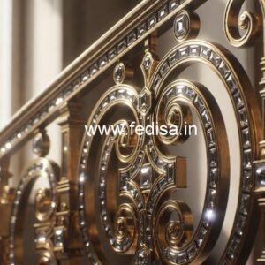 Designer Brass Crystal Railing for Staircase CR-5173
