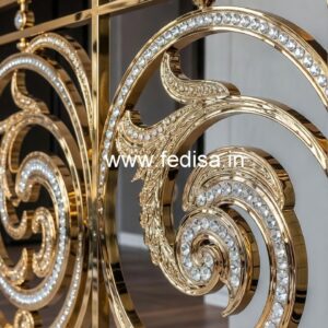 Custom Brass Crystal Railing for Interiors CR-5180