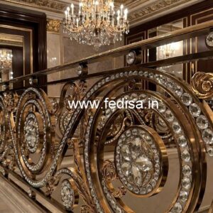 Royal Look Brass Crystal Railing Designs CR-5191