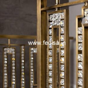 Fancy Brass Crystal Railing Designs CR-5209