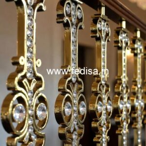 Stylish Staircase Brass Crystal Designs CR-5218