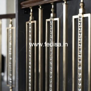 Brass Crystal Railings for Modern Homes CR-5236