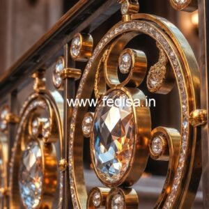 Elegant Home Decor Brass Crystal Railings CR-5237