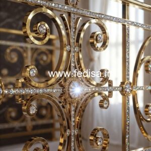 Rich Interior Brass Crystal Railings CR-5257