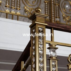 Premium Staircase Design with Brass Crystal CR-5264