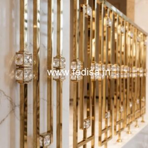 Contemporary Brass Crystal Railings CR-5281