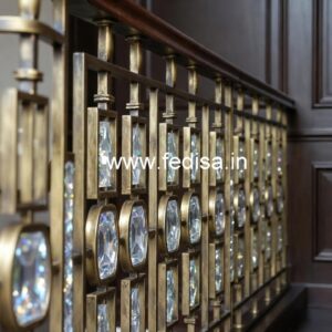 Modern Interior Design with Brass Crystal Railing CR-5290