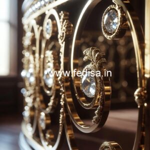 Elegant Brass Crystal Railings for Staircases CR-5292