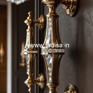 Elegant Brass Crystal Railings with Lighting CR-5312
