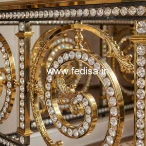 Modern Brass Crystal Stair Railings CR-5313