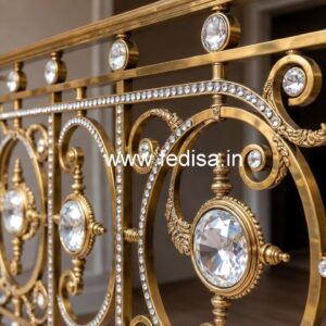 Designer Brass Crystal Railings for Staircases CR-5317