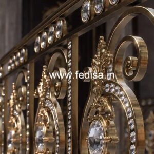 Stylish Brass Crystal Railings for Interiors CR-5327