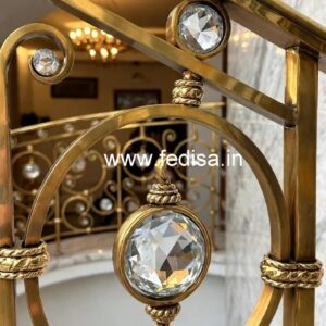 High-End Brass Crystal Staircase Designs CR-5328