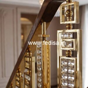 Stylish Brass Crystal Railing for Modern Homes CR-5333