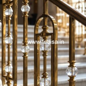 Designer Brass Crystal Railings for Stair Design CR-5347