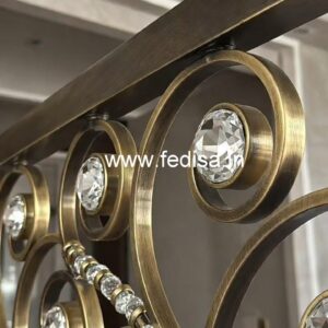Designer Brass Crystal Railings for Home Projects CR-5352