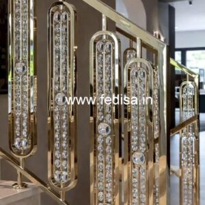 Stylish Brass Crystal Railings for Luxury Interiors CR-5355