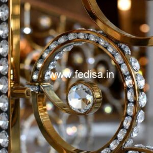 Elegant Brass Crystal Railings for Home Interiors CR-5362