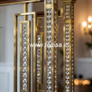 Luxury Brass Crystal Balcony Railings CR-5379