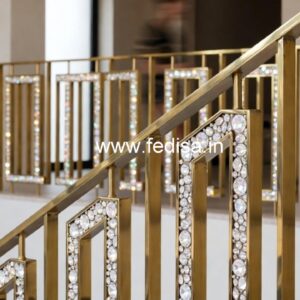 Stylish Brass Crystal Railing for Interiors CR-5382
